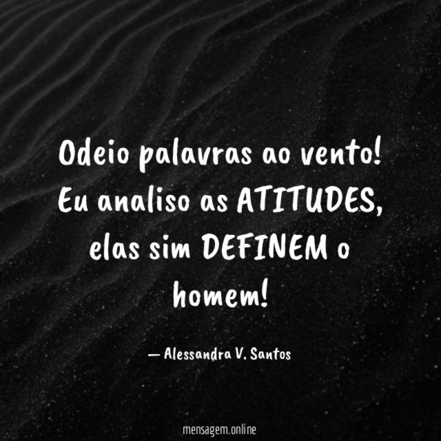 Odeio palavras ao vento