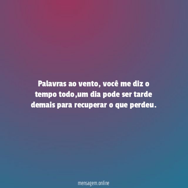Palavras ao vento
