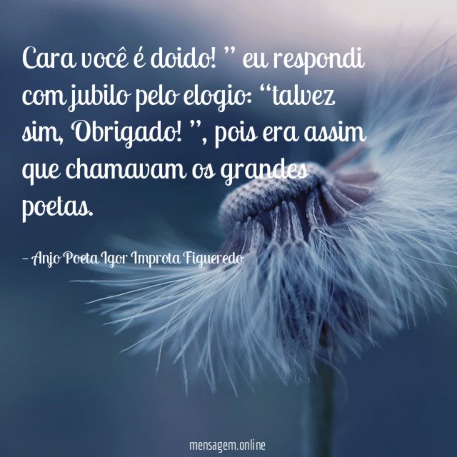 Cara você é doido