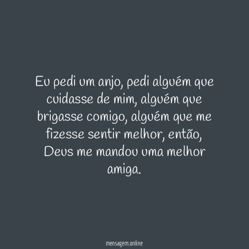 Eu pedi um anjo