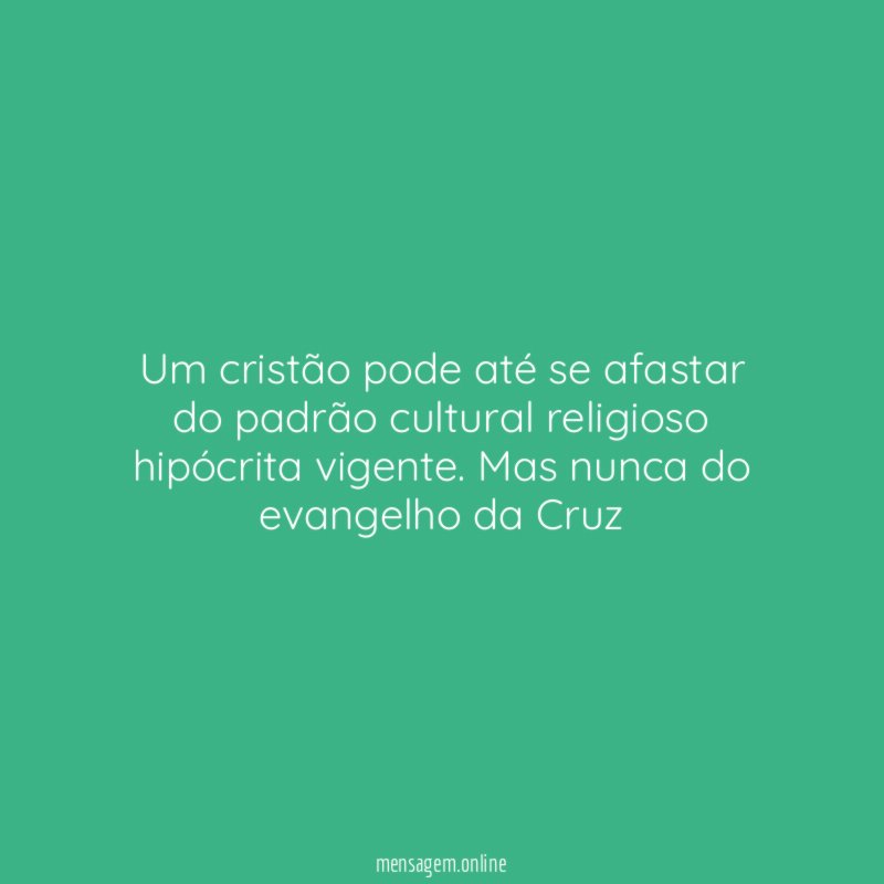 Um cristão pode até se afastar do padrão