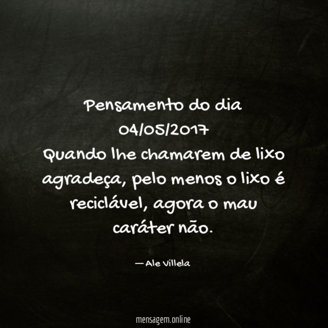 Pensamento do dia 04/05/2017