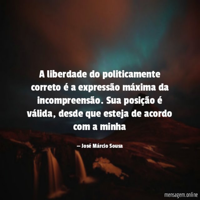 A liberdade do politicamente correto é a expressão
