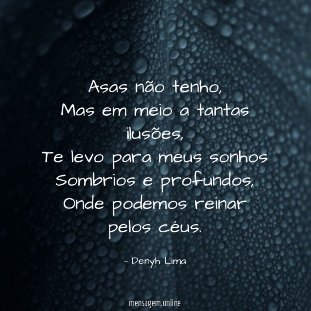Asas não tenho