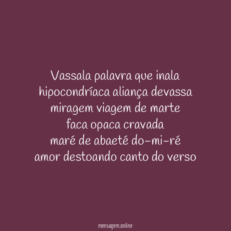 Vassala palavra que inala hipocondríaca aliança devassa miragem viagem de