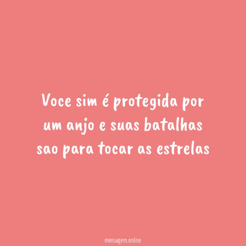 Voce sim é protegida por um anjo