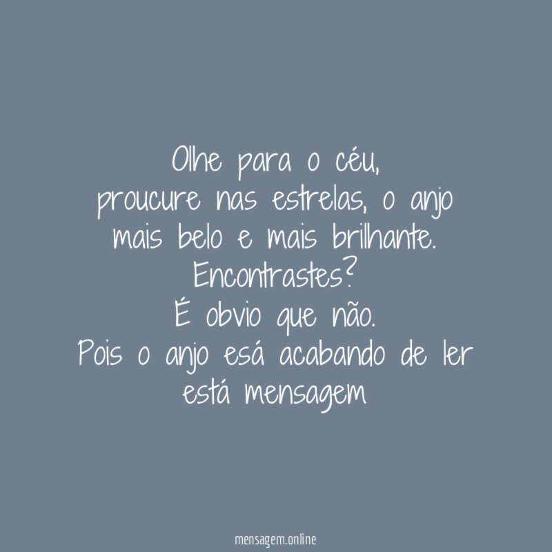 olhe para o céu