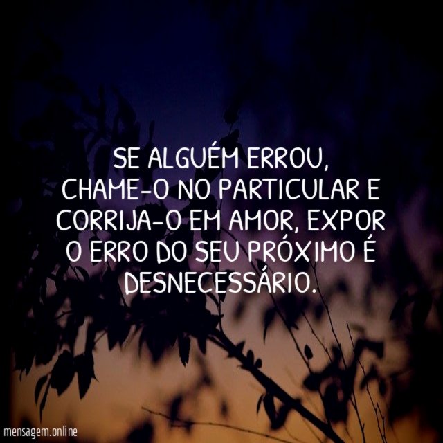 Se alguém errou