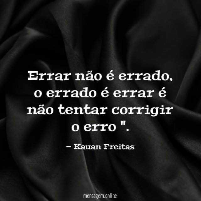 Errar não é errado
