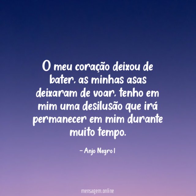 O meu coração deixou de bater