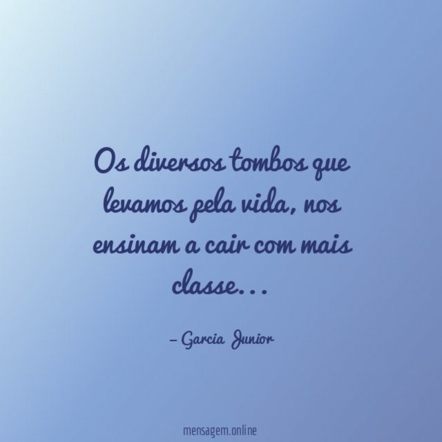 Os diversos tombos que levamos pela vida