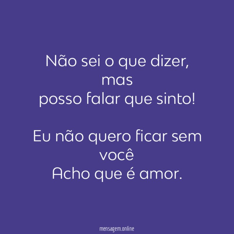 Não sei o que dizer
