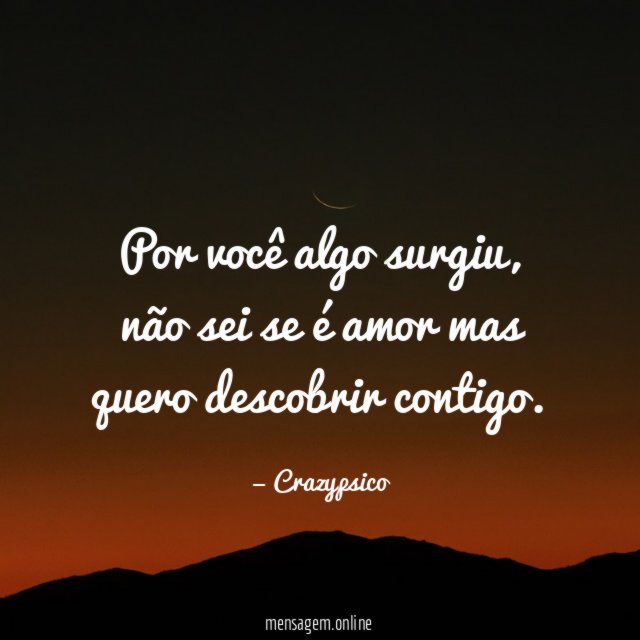 Por você algo surgiu