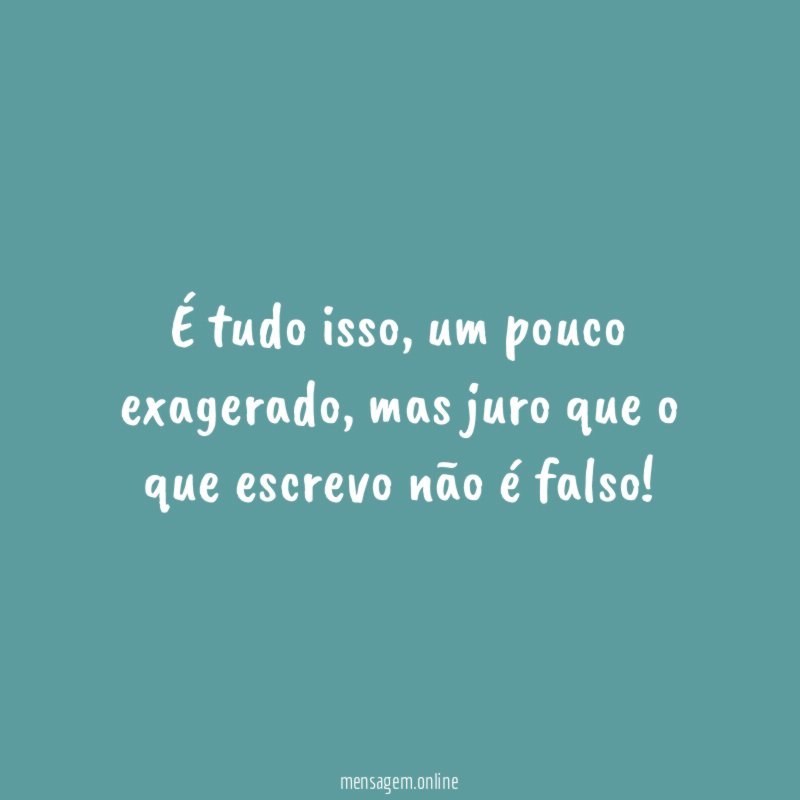 É tudo isso