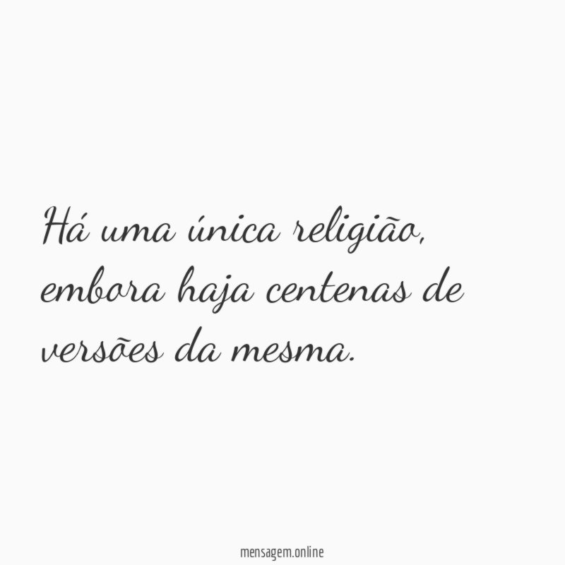Há uma única religião