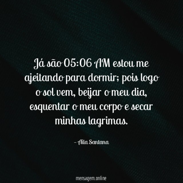 Já são 05