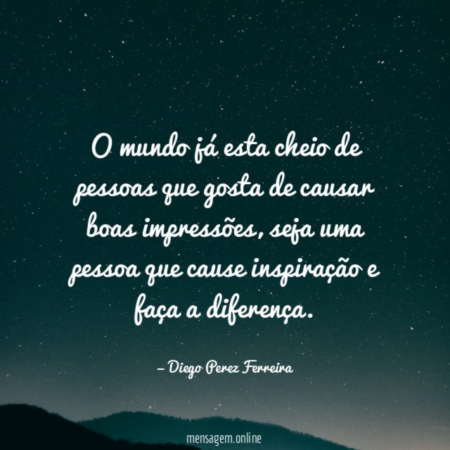 O mundo já esta cheio de pessoas que