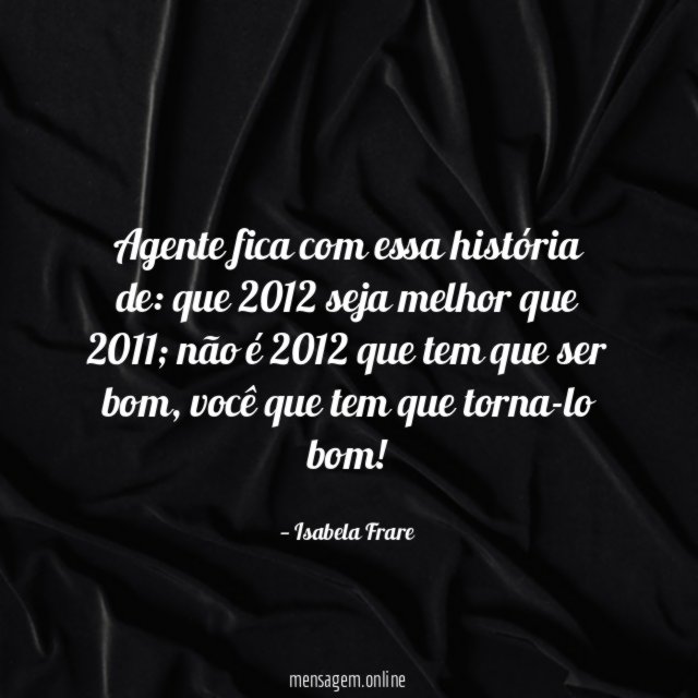 Agente fica com essa história de
