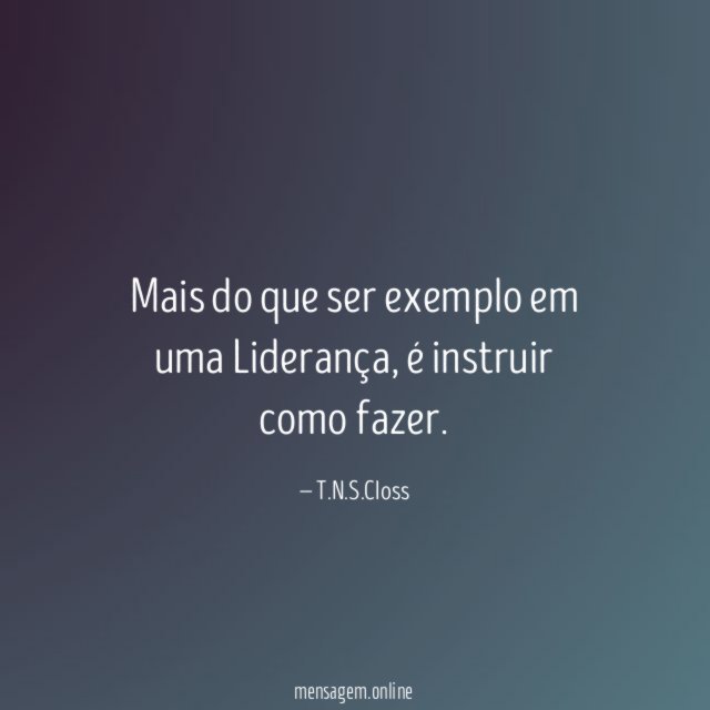 Mais do que ser exemplo em uma Liderança
