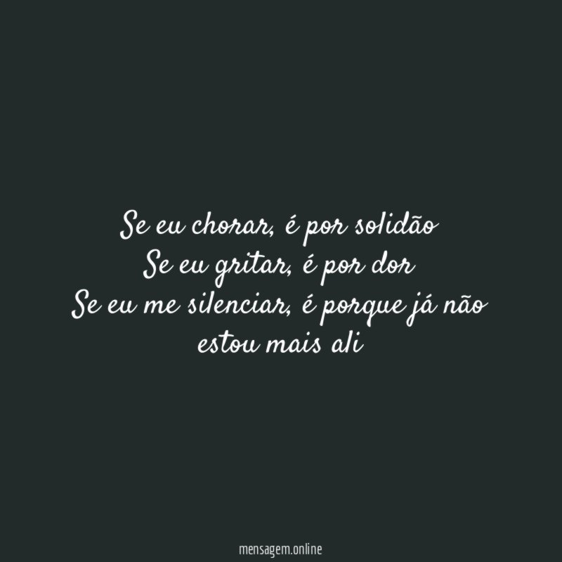 Se eu chorar