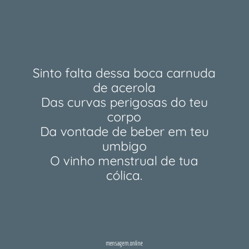 Sinto falta dessa boca carnuda de acerola Das curvas