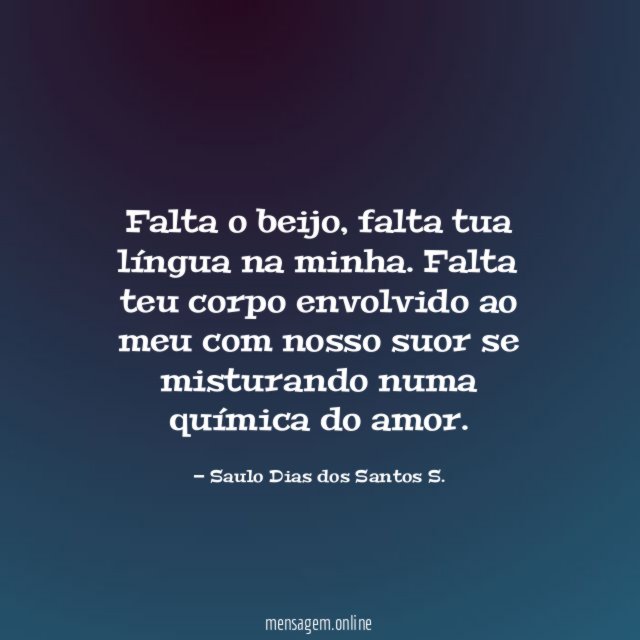 Falta o beijo