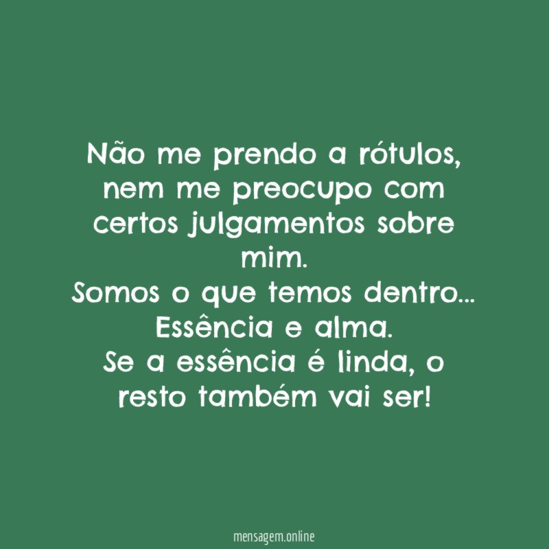 Não me prendo a rótulos
