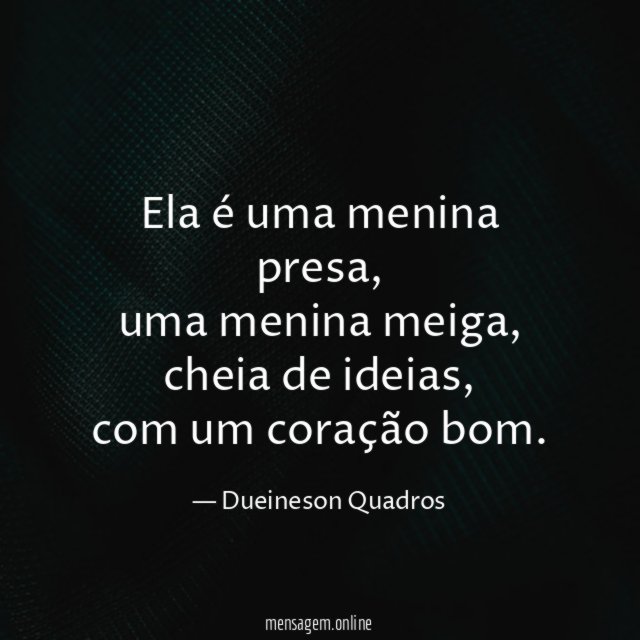 Ela é uma menina presa