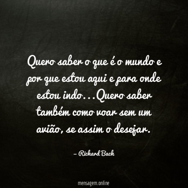 Quero saber o que é o mundo