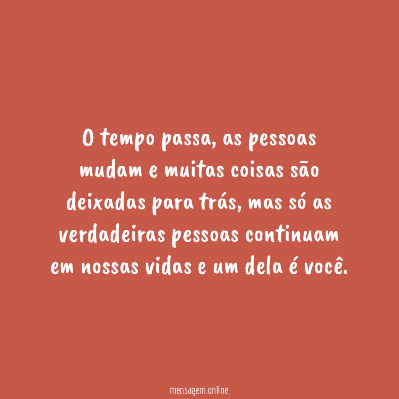 O tempo passa