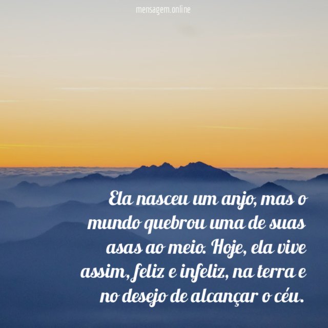 Ela nasceu um anjo