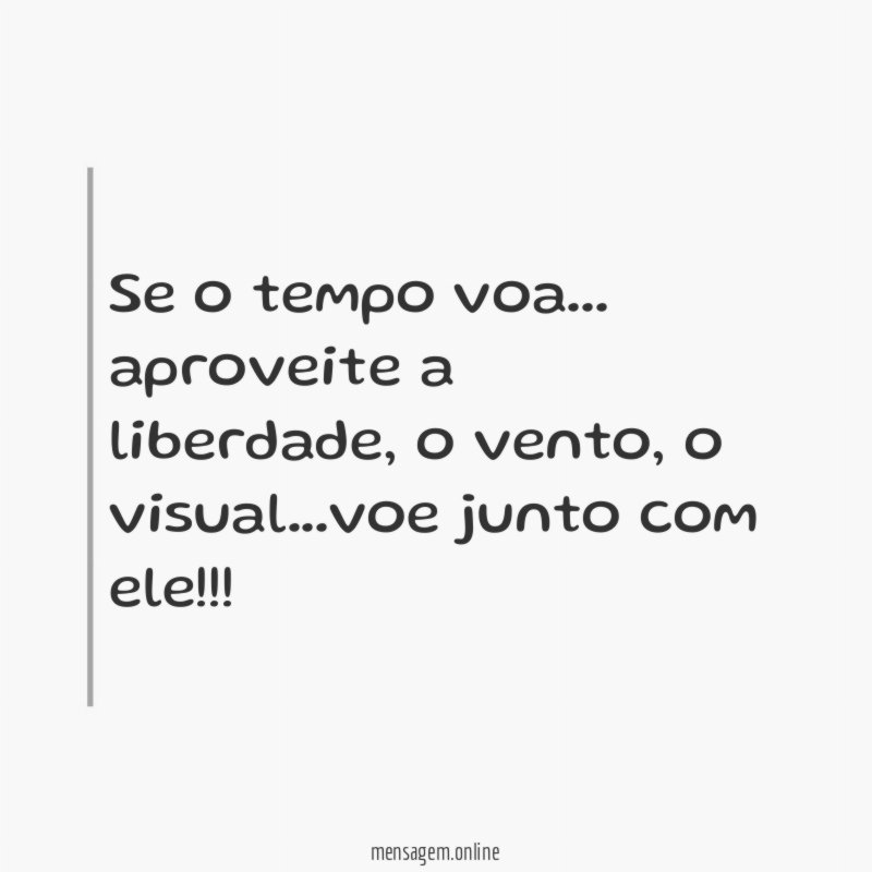 Se o tempo voa