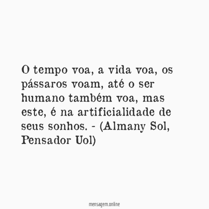 O tempo voa