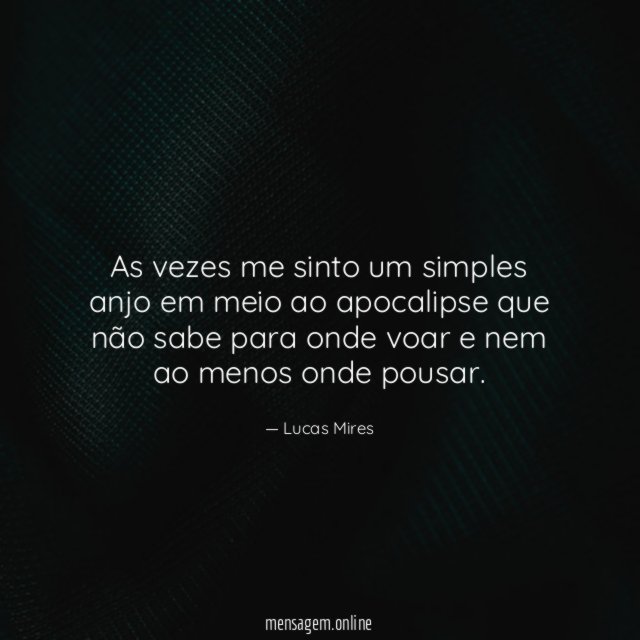 As vezes me sinto um simples anjo em