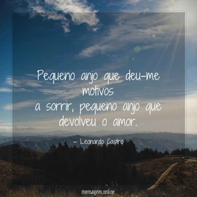 Pequeno anjo que deu-me motivos a sorrir