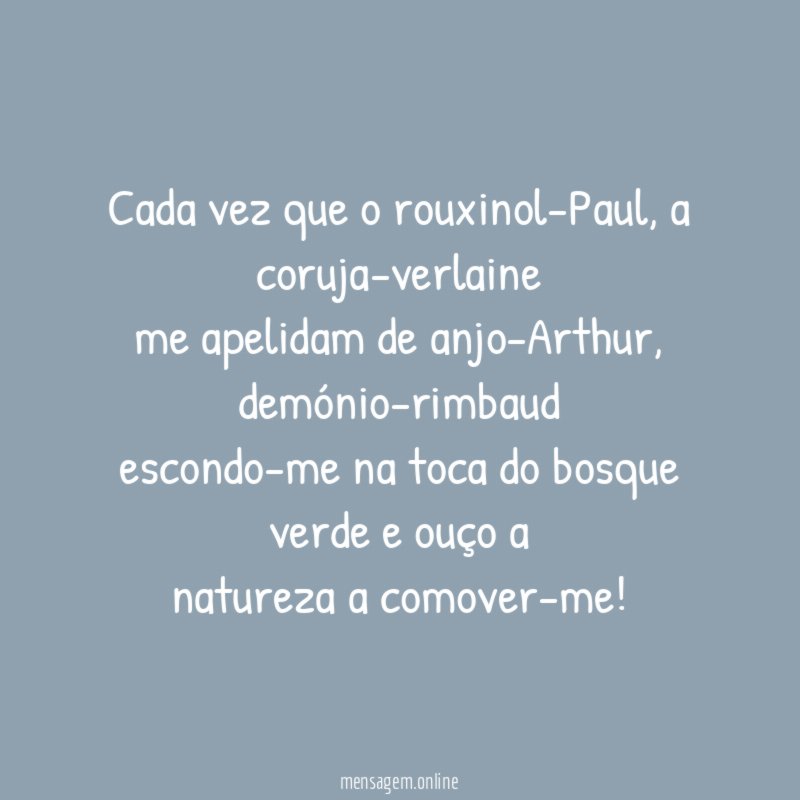 Cada vez que o rouxinol-Paul