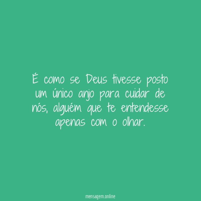 É como se Deus tivesse posto um único