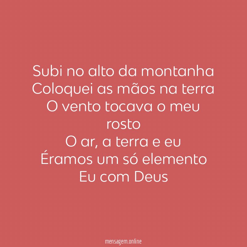 Subi no alto da montanha