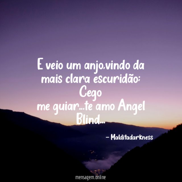 E veio um anjo