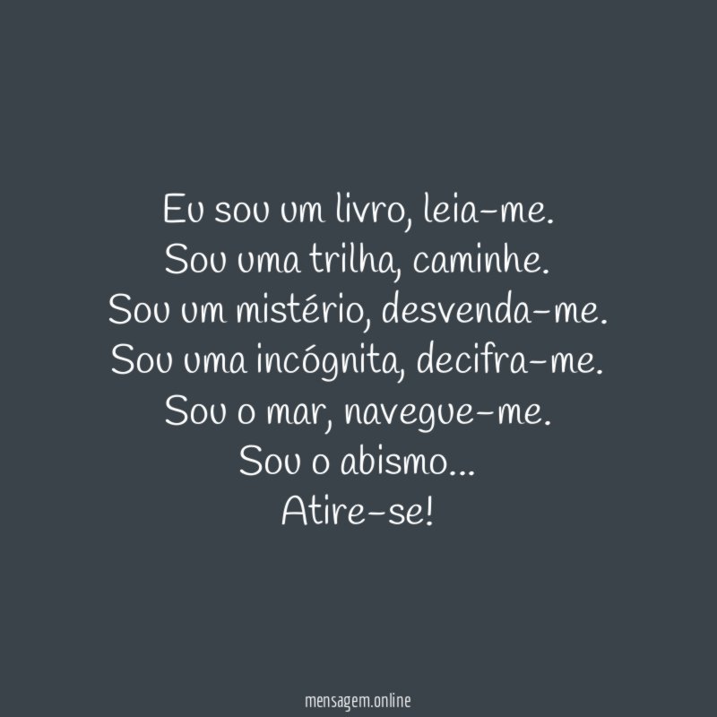 Eu sou um livro, leia-me.
