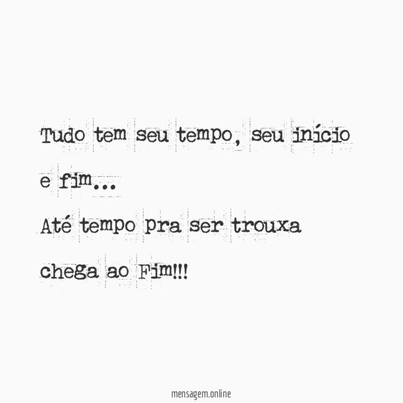 Tudo tem seu tempo