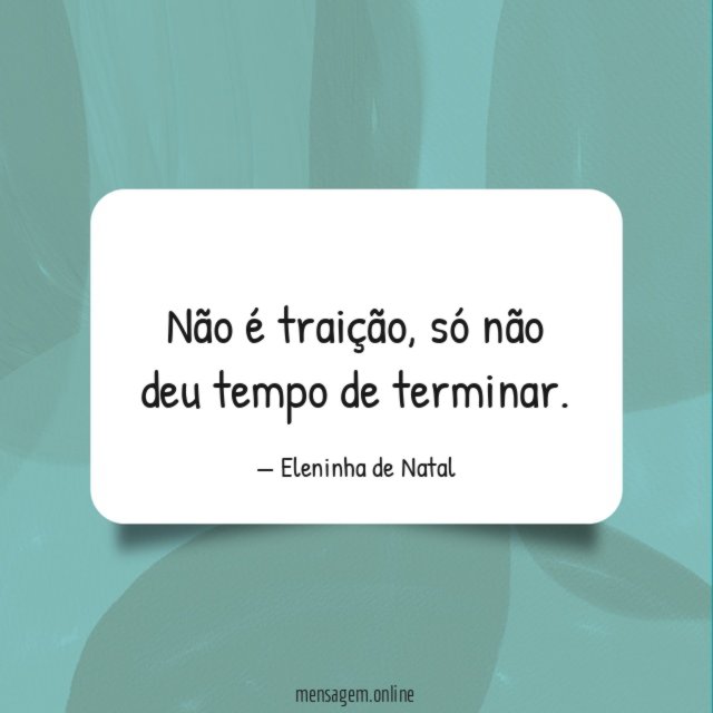 Não é traição