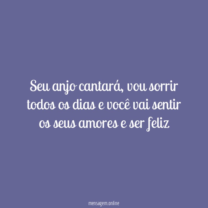 Seu anjo cantará