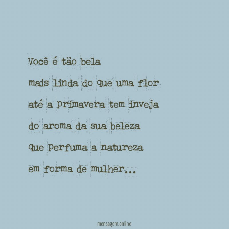 Você é tão bela mais linda do que uma