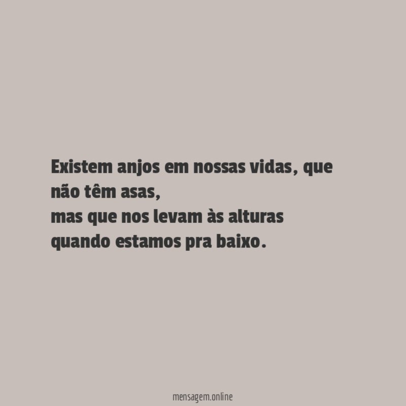 Existem anjos em nossas vidas