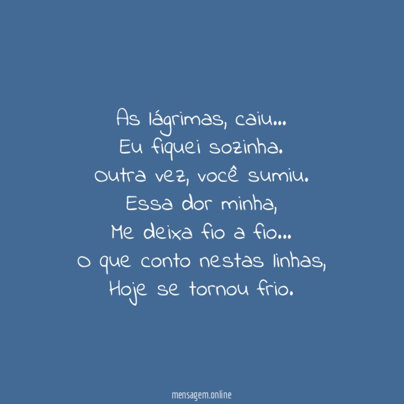 As lágrimas
