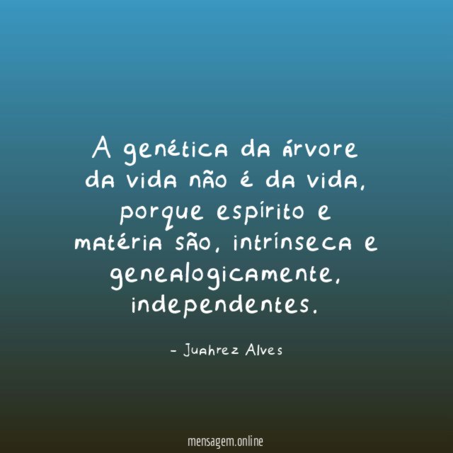 A genética da árvore da vida não é da vida