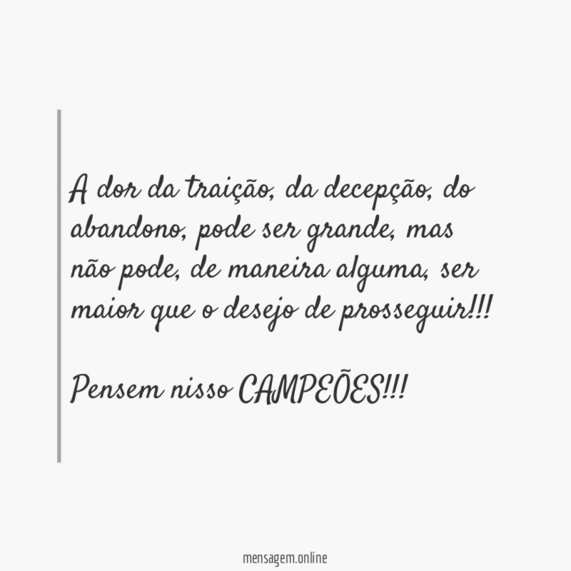 A dor da traição
