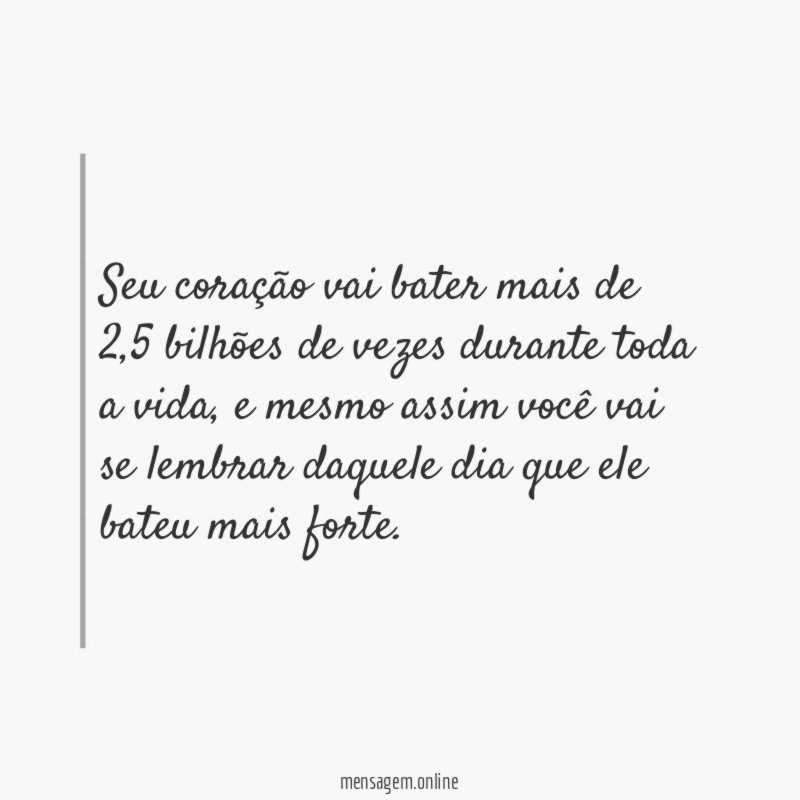 Seu coração vai bater mais de 2
