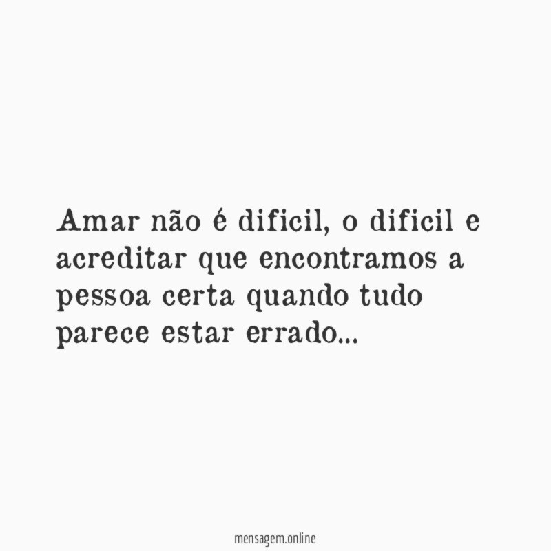Amar não é dificil